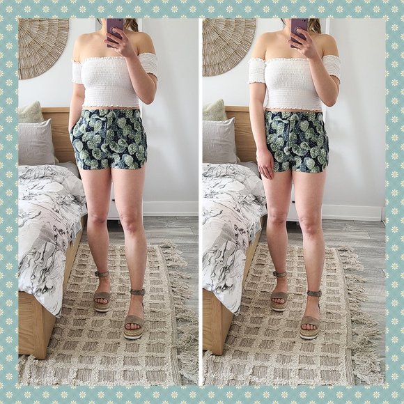 Topshop Pants - Topshop Cactus Print Shorts